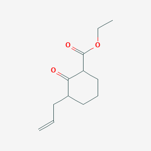molecular formula C12H18O3 B14337456 Cyclohexanecarboxylic acid, 2-oxo-3-(2-propenyl)-, ethyl ester CAS No. 99423-49-1