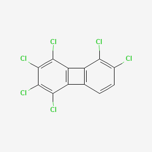 molecular formula C12H2Cl6 B14337506 1,2,3,4,5,6-Hexachlorobiphenylene CAS No. 109719-95-1