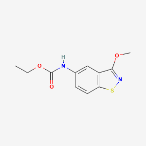 molecular formula C11H12N2O3S B14337509 ethyl N-(3-methoxy-1,2-benzothiazol-5-yl)carbamate CAS No. 104121-62-2