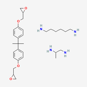 molecular formula C30H50N4O4 B14337579 Hexane-1,6-diamine;2-[[4-[2-[4-(oxiran-2-ylmethoxy)phenyl]propan-2-yl]phenoxy]methyl]oxirane;propane-1,2-diamine CAS No. 101227-29-6