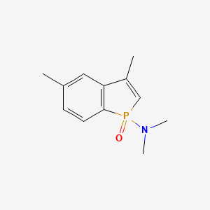 molecular formula C12H16NOP B14337586 1-(Dimethylamino)-3,5-dimethyl-1H-1lambda~5~-phosphindol-1-one CAS No. 105242-43-1