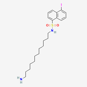 molecular formula C22H33IN2O2S B14337654 N-(12-Aminododecyl)-5-iodo-1-naphthalenesulfonamide CAS No. 103771-19-3