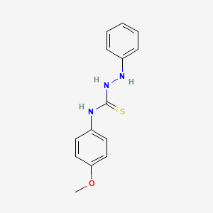 molecular formula C14H15N3OS B14337678 N-(4-Methoxyphenyl)-2-phenylhydrazine-1-carbothioamide CAS No. 110028-92-7
