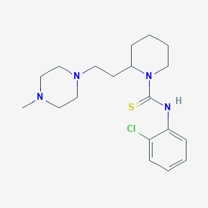 molecular formula C19H29ClN4S B14337688 N-(2-chlorophenyl)-2-[2-(4-methylpiperazin-1-yl)ethyl]piperidine-1-carbothioamide 