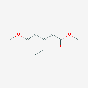molecular formula C9H14O3 B14337701 Methyl 3-ethyl-5-methoxypenta-2,4-dienoate CAS No. 108044-53-7