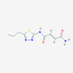 molecular formula C9H12N4O2S B14337767 N-(5-Propyl-1,3,4-thiadiazol-2-yl)-2-butenediamide CAS No. 104151-98-6