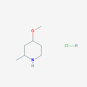 molecular formula C7H16ClNO B1433780 4-Methoxy-2-methyl-piperidine hydrochloride CAS No. 1803611-70-2