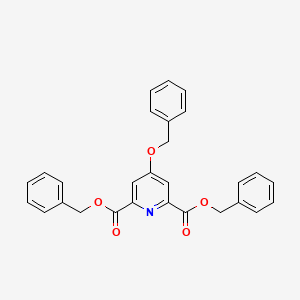 molecular formula C28H23NO5 B14337836 Bis(phenylmethyl) 4-(phenylmethoxy)-2,6-pyridinedicarboxylate CAS No. 99097-41-3