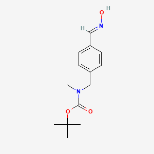 B1433785 Carbamic acid, N-[[4-[(hydroxyimino)methyl]phenyl]methyl]-N-methyl-, 1,1-dimethylethyl ester CAS No. 1349198-30-6