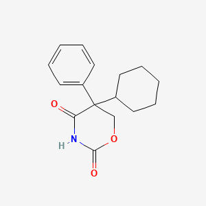 molecular formula C16H19NO3 B14337851 Dihydro-5-cyclohexyl-5-phenyl-2H-1,3-oxazine-2,4(3H)-dione CAS No. 101287-50-7