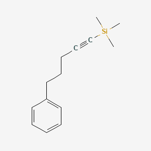 molecular formula C14H20Si B14337862 Trimethyl(5-phenylpent-1-YN-1-YL)silane CAS No. 110211-35-3