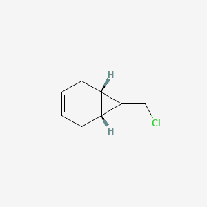 molecular formula C8H11Cl B14337867 Bicyclo(4.1.0)hept-3-ene, 7-chloromethyl)-, (1alpha,6alpha,7beta)- CAS No. 94658-52-3