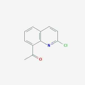 molecular formula C11H8ClNO B1433792 Ethanone, 1-(2-chloro-8-quinolinyl)- CAS No. 1453798-46-3