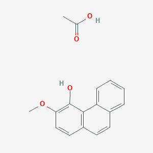 molecular formula C17H16O4 B14337933 Acetic acid;3-methoxyphenanthren-4-ol CAS No. 110334-08-2