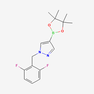 molecular formula C16H19BF2N2O2 B1433796 1-[(2,6-Difluorophenyl)methyl]-4-(4,4,5,5-tetramethyl-1,3,2-dioxaborolan-2-yl)-1h-pyrazole CAS No. 1430751-18-0