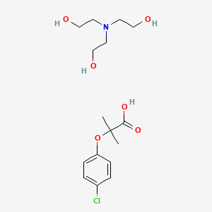 molecular formula C16H26ClNO6 B14338016 Ethanol, 2,2',2''-nitrilotris-, 2-(4-chlorophenoxy)-2-methylpropanoate (salt) CAS No. 105377-53-5