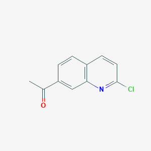 molecular formula C11H8ClNO B1433805 1-(2-Chloroquinolin-7-yl)ethanone CAS No. 1509899-45-9