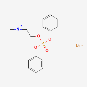 molecular formula C17H23BrNO4P B14338076 Choline, bromide, diphenyl phosphate CAS No. 109671-05-8
