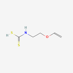 molecular formula C5H9NOS2 B14338136 Carbamodithioic acid, [2-(ethenyloxy)ethyl]- CAS No. 103538-67-6