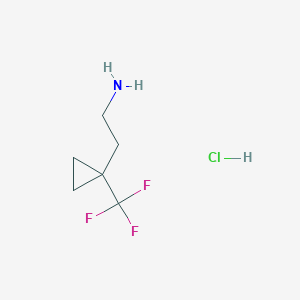 B1433817 2-[1-(Trifluoromethyl)cyclopropyl]ethan-1-amine hydrochloride CAS No. 1454690-80-2