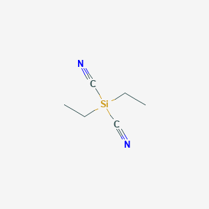 molecular formula C6H10N2Si B14338178 Diethylsilanedicarbonitrile CAS No. 103202-00-2