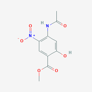 molecular formula C10H10N2O6 B14338187 Methyl 4-acetamido-2-hydroxy-5-nitrobenzoate CAS No. 106125-45-5