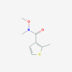 molecular formula C8H11NO2S B1433821 N-Methoxy-N,2-dimethylthiophene-3-carboxamide CAS No. 1614825-79-4