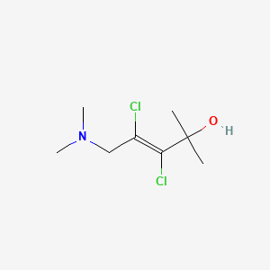 molecular formula C8H15Cl2NO B14338212 (E)-3,4-Dichloro-5-(dimethylamino)-2-methylpent-3-en-2-ol CAS No. 100156-16-9