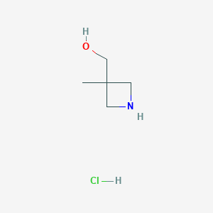 molecular formula C5H12ClNO B1433826 (3-Methylazetidin-3-yl)methanol hydrochloride CAS No. 1458653-12-7