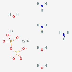 molecular formula CrH16N3O10P2 B143383 Triamminechromium pyrophosphate CAS No. 129214-97-7