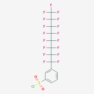 molecular formula C14H4ClF17O2S B14338303 3-(Heptadecafluorooctyl)benzene-1-sulfonyl chloride CAS No. 104818-20-4
