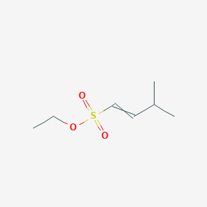 molecular formula C7H14O3S B14338317 Ethyl 3-methylbut-1-ene-1-sulfonate CAS No. 110680-09-6