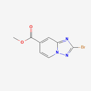 molecular formula C8H6BrN3O2 B1433832 Methyl 2-bromo-[1,2,4]triazolo[1,5-a]pyridine-7-carboxylate CAS No. 1622993-11-6