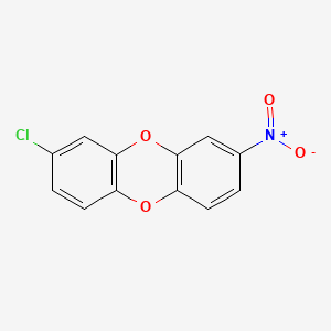 molecular formula C12H6ClNO4 B14338340 Dibenzo(b,e)(1,4)dioxin, 2-chloro-8-nitro- CAS No. 101126-64-1