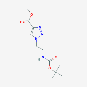 methyl 1-(2-((tert-butoxycarbonyl)amino)ethyl)-1H-1,2,3-triazole-4-carboxylate