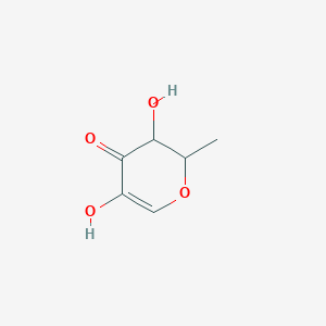 molecular formula C6H8O4 B14338525 3,5-Dihydroxy-2-methyl-2,3-dihydropyran-4-one CAS No. 106648-56-0