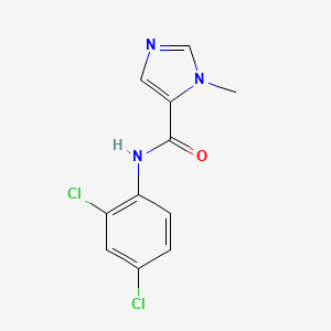 molecular formula C11H9Cl2N3O B14338555 N-(2,4-Dichlorophenyl)-1-methyl-1H-imidazole-5-carboxamide CAS No. 105293-84-3