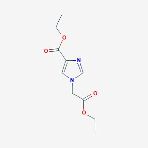 molecular formula C10H14N2O4 B1433857 ethyl 1-(2-ethoxy-2-oxoethyl)-1H-imidazole-4-carboxylate CAS No. 1499238-81-1