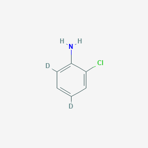 molecular formula C6H6ClN B1433861 2-Chloroaniline-4,6-D2 CAS No. 347840-10-2