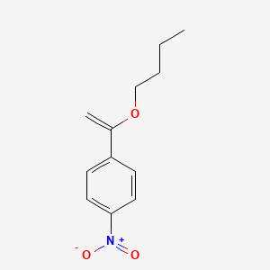molecular formula C12H15NO3 B14338689 Benzene, 1-(1-butoxyethenyl)-4-nitro- CAS No. 109125-23-7
