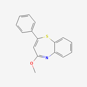 molecular formula C16H13NOS B14338694 4-Methoxy-2-phenyl-1,5-benzothiazepine CAS No. 104505-69-3