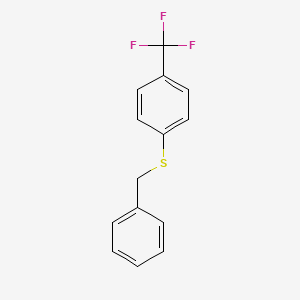 molecular formula C14H11F3S B14338729 Benzene, 1-[(phenylmethyl)thio]-4-(trifluoromethyl)- CAS No. 108789-37-3