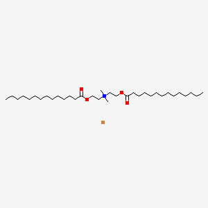 molecular formula C34H68BrNO4 B14338762 Ethanaminium, N,N-dimethyl-2-((1-oxotetradecyl)oxy)-N-(2-((1-oxotetradecyl)oxy)ethyl)-, bromide CAS No. 108418-29-7