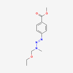 molecular formula C12H17N3O3 B14338771 Methyl 4-[(1E)-3-(ethoxymethyl)-3-methyltriaz-1-en-1-yl]benzoate CAS No. 103145-58-0