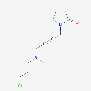 molecular formula C12H19ClN2O B14338843 1-{4-[(3-Chloropropyl)(methyl)amino]but-2-YN-1-YL}pyrrolidin-2-one CAS No. 110797-76-7