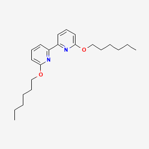 molecular formula C22H32N2O2 B14338918 2,2'-Bipyridine, 6,6'-bis(hexyloxy)- CAS No. 96236-92-9