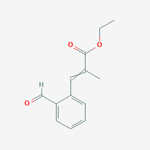 molecular formula C13H14O3 B14338941 Ethyl 3-(2-formylphenyl)-2-methylprop-2-enoate CAS No. 108700-08-9