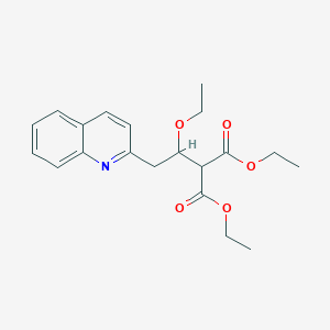molecular formula C20H25NO5 B14338997 Diethyl [1-ethoxy-2-(quinolin-2-yl)ethyl]propanedioate CAS No. 101192-17-0