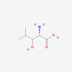 molecular formula C6H13NO3 B014339 Leucine, 3-hydroxy- CAS No. 5817-22-1