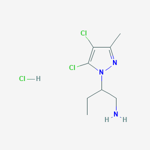 [2-(4,5-Dichloro-3-methyl-1H-pyrazol-1-yl)butyl]amine hydrochloride